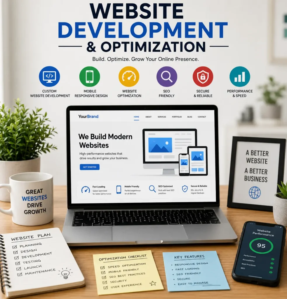 Website development services by a digital marketing agency in Vadodara