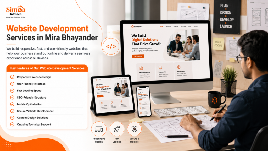 Professional website development services in Mira Bhayander featuring responsive web design, mobile optimization, and custom website solutions.