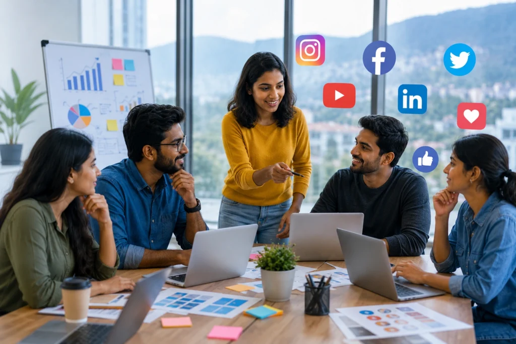 Social Media Marketing Agency in Visakhapatnam — team managing campaigns for local businesses