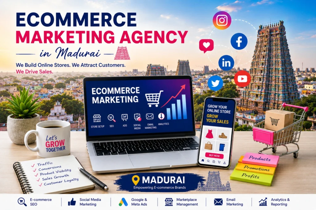 Ecommerce marketing agency in Madurai helping local businesses grow online sales