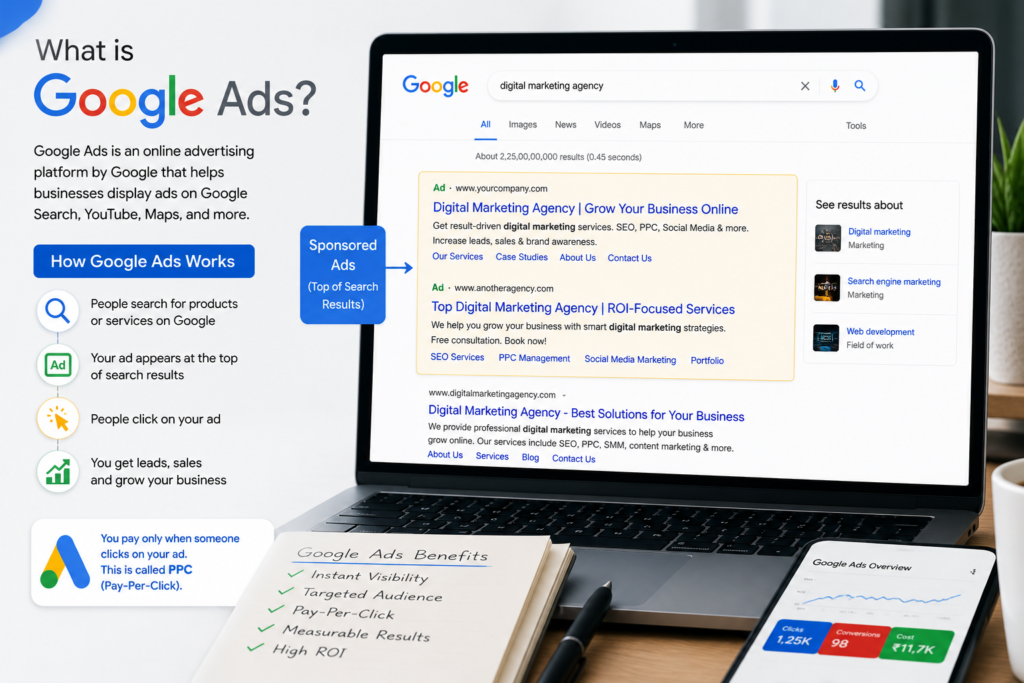 Google Ads search advertising example